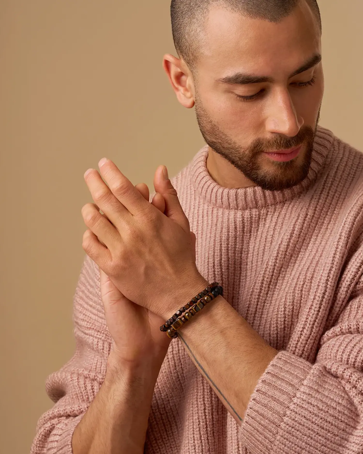 Bijou Brigitte Edelsteinarmbänder|Herrenarmbänder>Herren Armband-Set - Brown Duo schwarz, braun