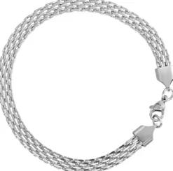 Bijou Brigitte Herrenarmbänder|Wasserfester Schmuck>Herren Armband - Silver Mesh silber