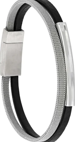 Bijou Brigitte Herrenarmbänder>Herren Armband - Steel Classic schwarz, silber