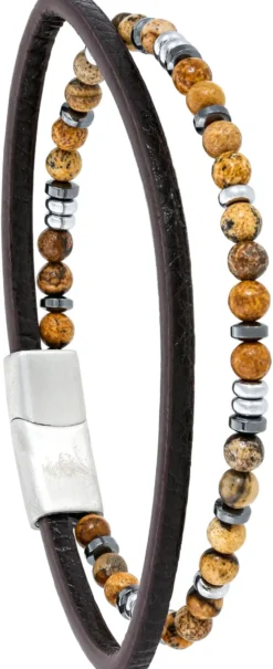 Bijou Brigitte Edelsteinarmbänder|Herrenarmbänder>Herren Armband - Wild Treasure schwarz, braun