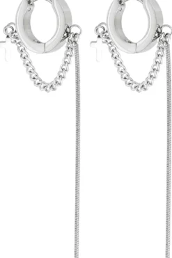 Bijou Brigitte Creolen|Herrenohrringe>Herren Creolen - Chain Steel silber