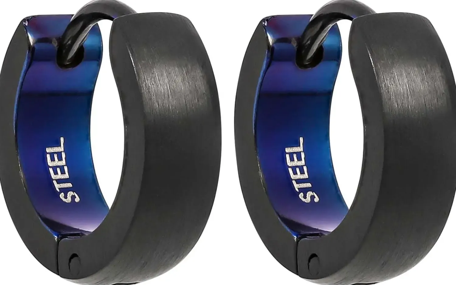 Bijou Brigitte Creolen|Herrenohrringe>Herren Creolen - Gloomy Steel schwarz