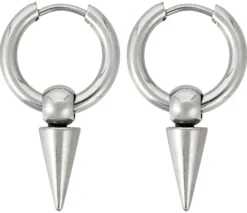 Bijou Brigitte Creolen|Herrenohrringe>Herren Creolen - Pointing Out silber