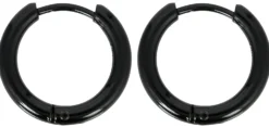 Bijou Brigitte Creolen|Herrenohrringe>Herren Creolen - Steel Dream schwarz