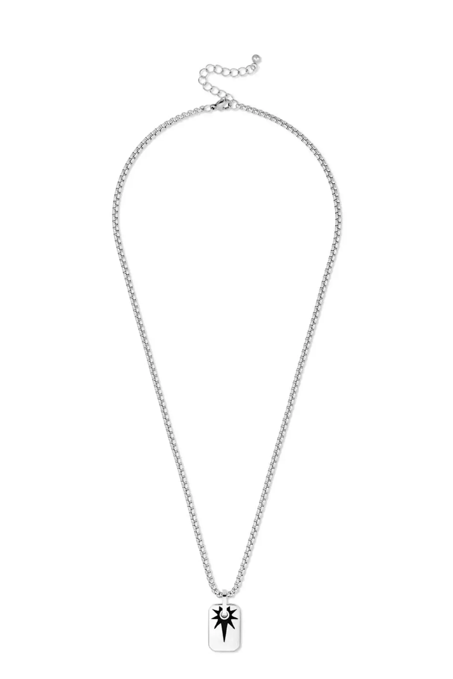 Bijou Brigitte Wasserfester Schmuck|Herrenketten>Herren Kette - Black Starburst silber