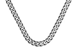 Bijou Brigitte Wasserfester Schmuck|Herrenketten>Herren Kette - Black Steel schwarz, silber