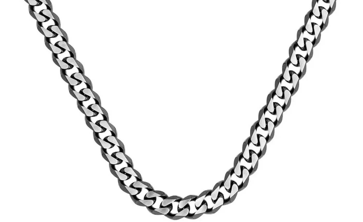 Bijou Brigitte Wasserfester Schmuck|Herrenketten>Herren Kette - Black Steel schwarz, silber
