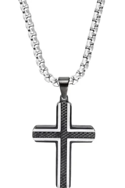 Bijou Brigitte Wasserfester Schmuck|Herrenketten>Herren Kette - Candid Cross silber
