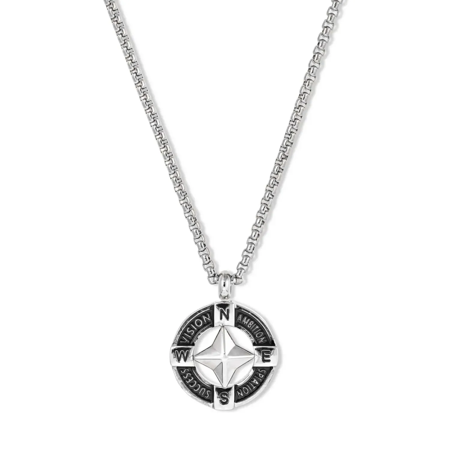 Bijou Brigitte Herrenketten|Edelstahlschmuck In Silber>Herren Kette - Compass Steel silber
