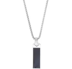 Bijou Brigitte Wasserfester Schmuck|Herrenketten>Herren Kette - Dark Plate schwarz, silber