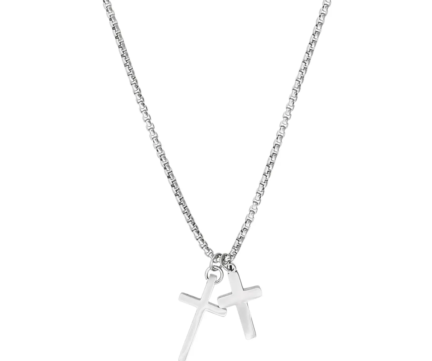 Bijou Brigitte Herrenketten|Edelstahlschmuck In Silber>Herren Kette - Glittering Cross silber