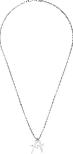 Bijou Brigitte Herrenketten|Edelstahlschmuck In Silber>Herren Kette - Glittering Cross silber