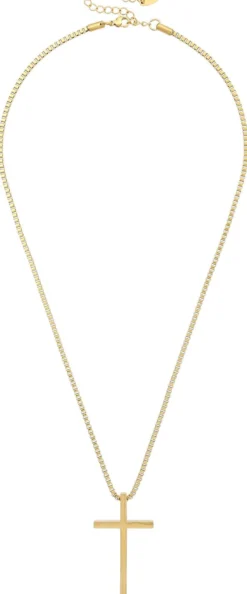 Bijou Brigitte Wasserfester Schmuck|Ketten Gold>Herren Kette - Cross gold