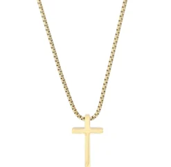 Bijou Brigitte Edelstahlschmuck In Gold|Wasserfester Schmuck>Herren Kette - en Cross gold