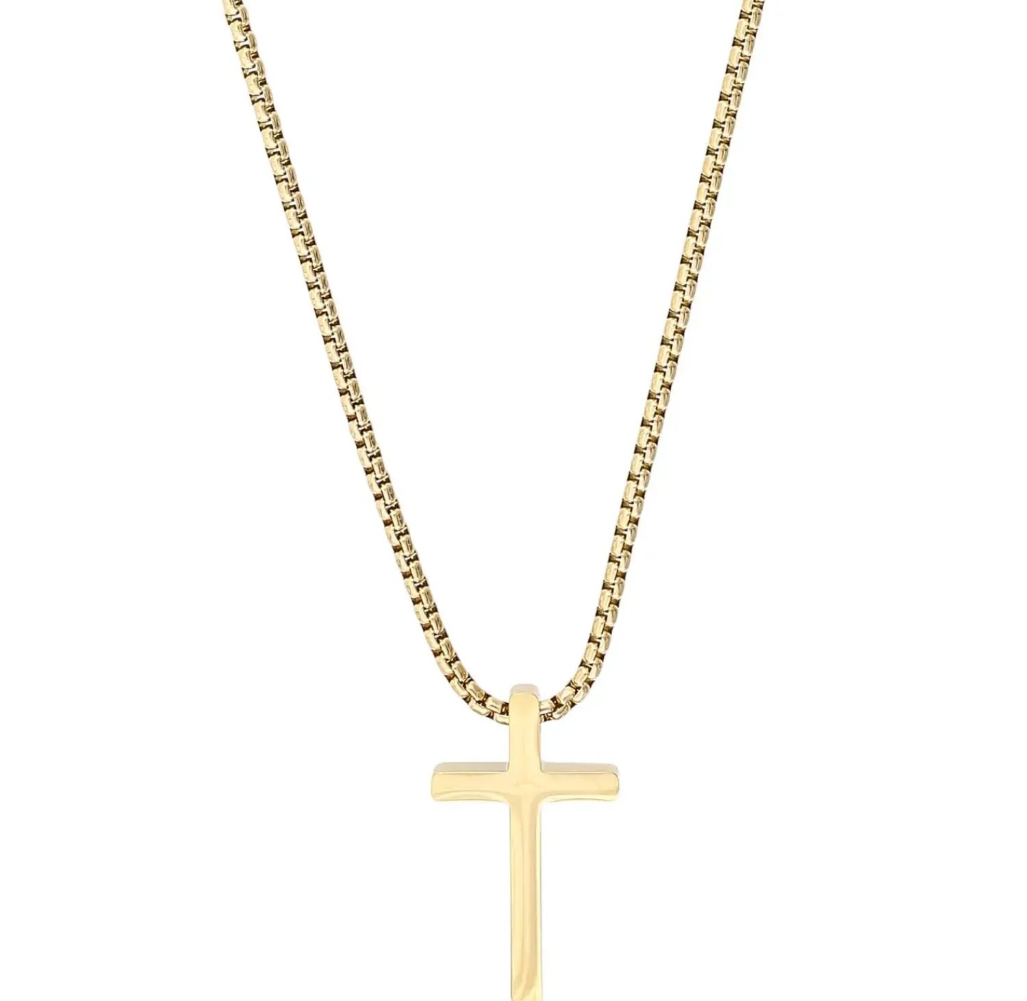 Bijou Brigitte Edelstahlschmuck In Gold|Wasserfester Schmuck>Herren Kette - en Cross gold