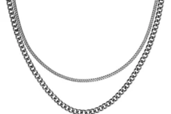 Bijou Brigitte Herrenketten>Herren Ketten-Set - Hematite Classic grau