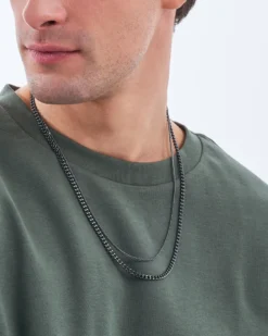 Bijou Brigitte Herrenketten>Herren Ketten-Set - Hematite Classic grau