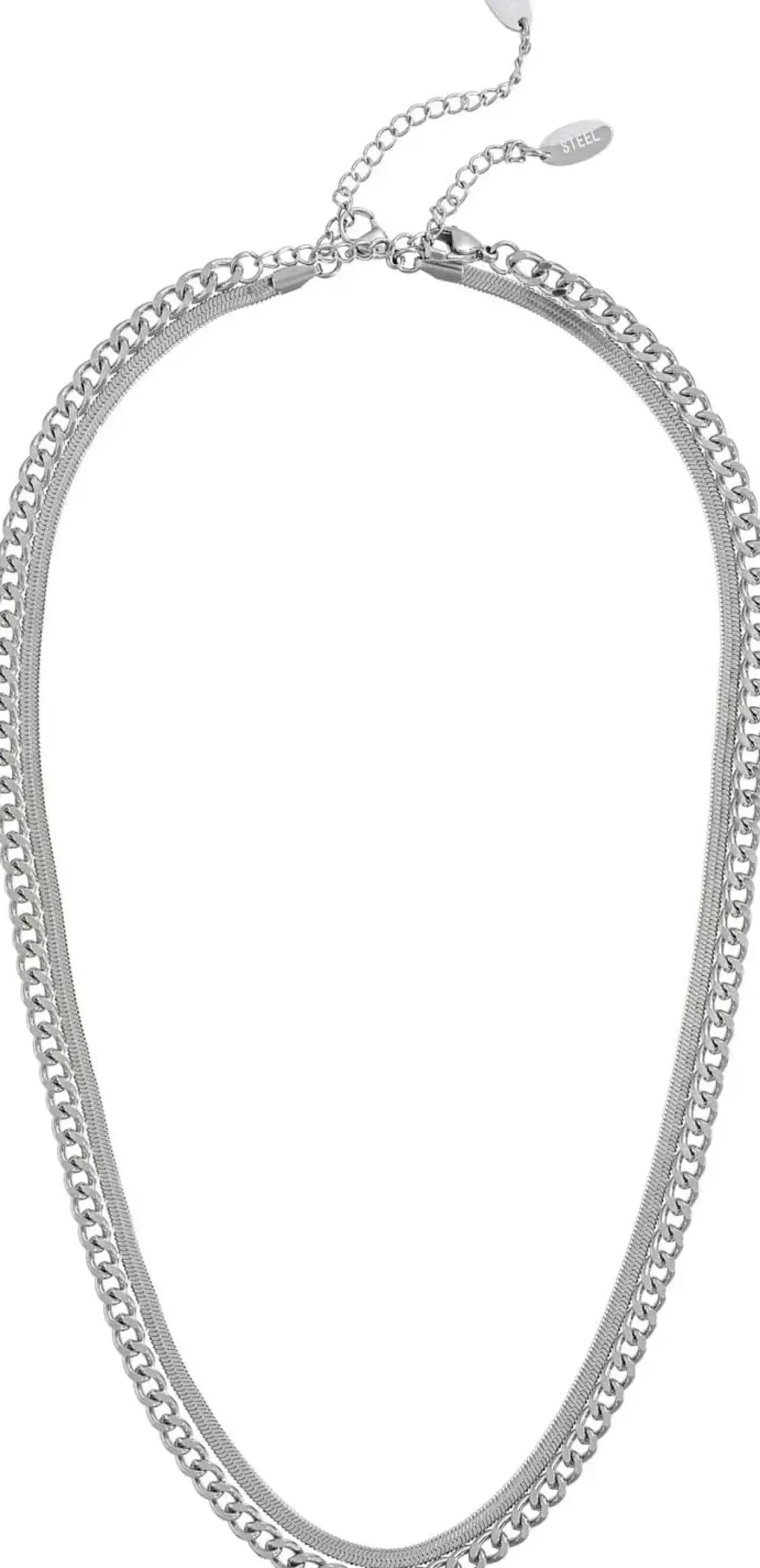 Bijou Brigitte Wasserfester Schmuck|Herrenketten>Herren Ketten-Set - Silver Steel silber