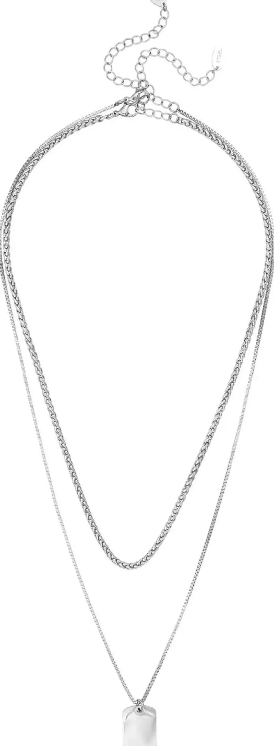 Bijou Brigitte Wasserfester Schmuck|Herrenketten>Herren Ketten-Set - Silver Tag silber