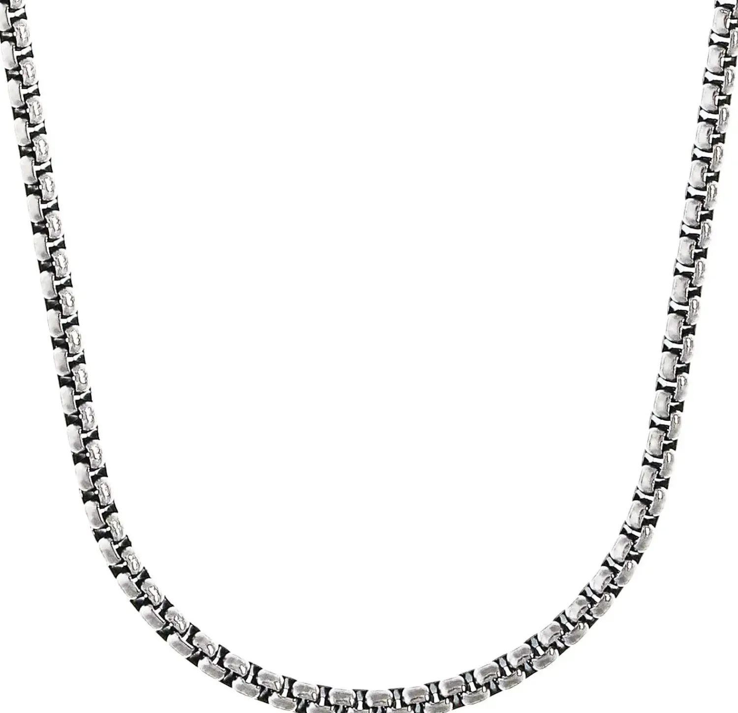 Bijou Brigitte Wasserfester Schmuck|Herrenketten>Herren Kette - Plain Steel silber