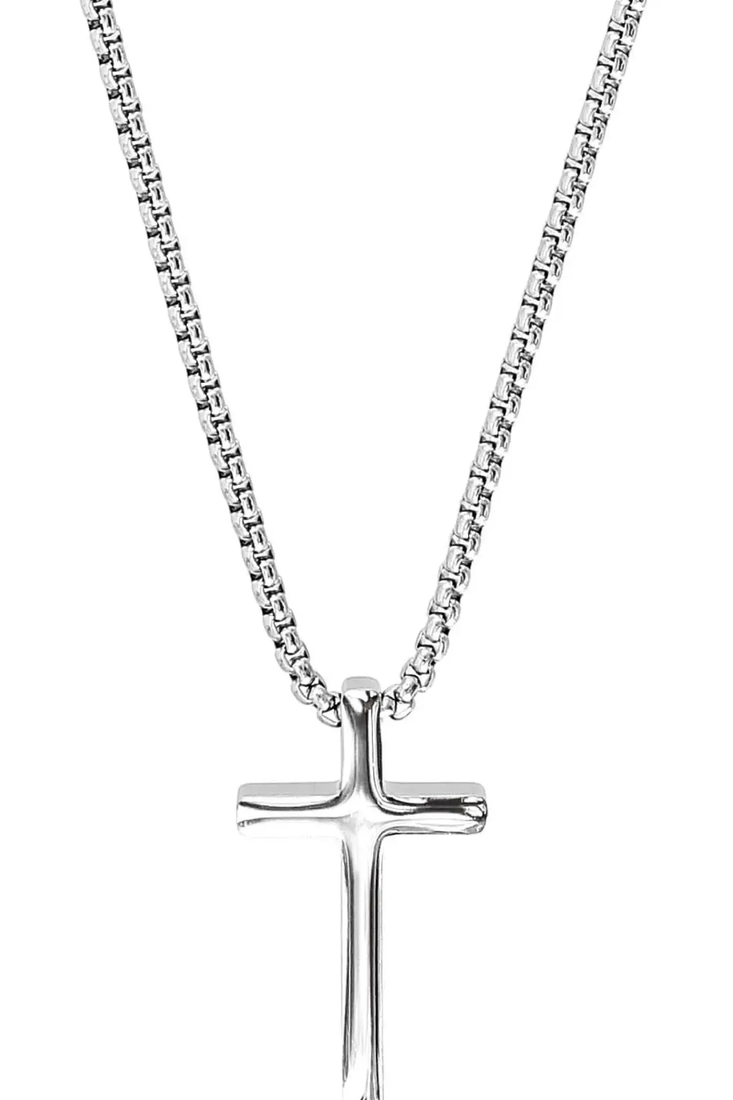 Bijou Brigitte Wasserfester Schmuck|Herrenketten>Herren Kette - Steel Cross silber