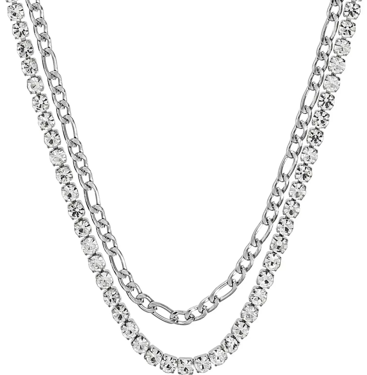 Bijou Brigitte Wasserfester Schmuck|Herrenketten>Herren Kette - Steel Sparkle silber