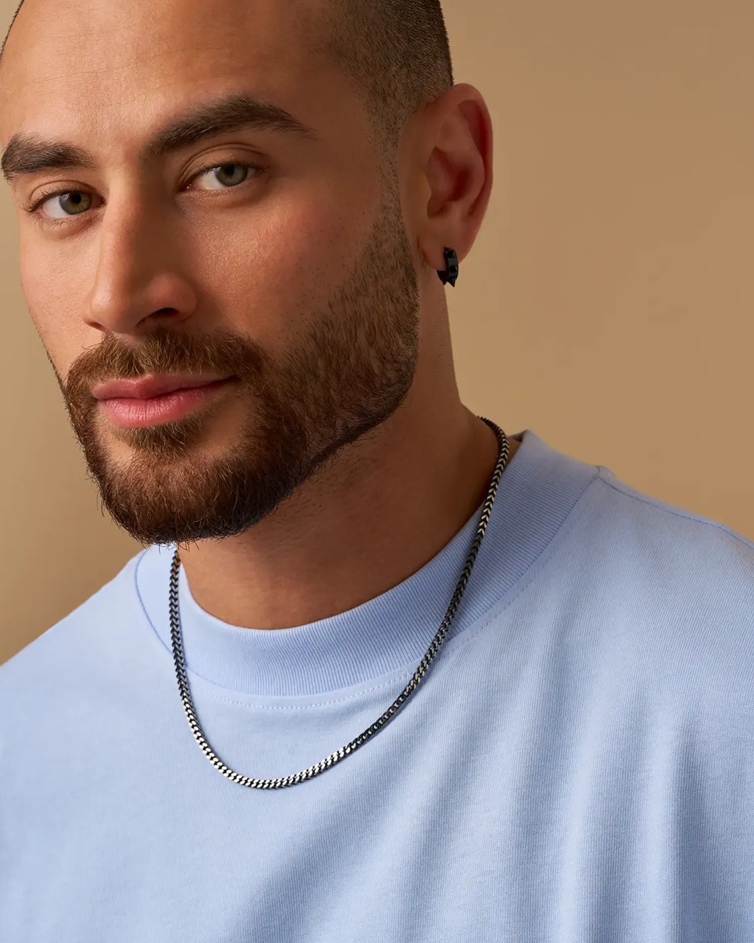 Bijou Brigitte Wasserfester Schmuck|Herrenketten>Herren Kette – Steel Vibe schwarz, silber