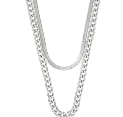 Bijou Brigitte Layering-Ketten|Wasserfester Schmuck>Herren Kette - Wallet Chain silber
