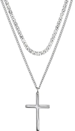 Bijou Brigitte Wasserfester Schmuck|Herrenketten>Herren Layering Kette - Classic Cross silber