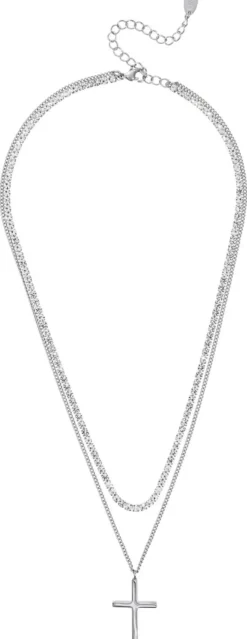 Bijou Brigitte Wasserfester Schmuck|Herrenketten>Herren Layering Kette - Classic Cross silber