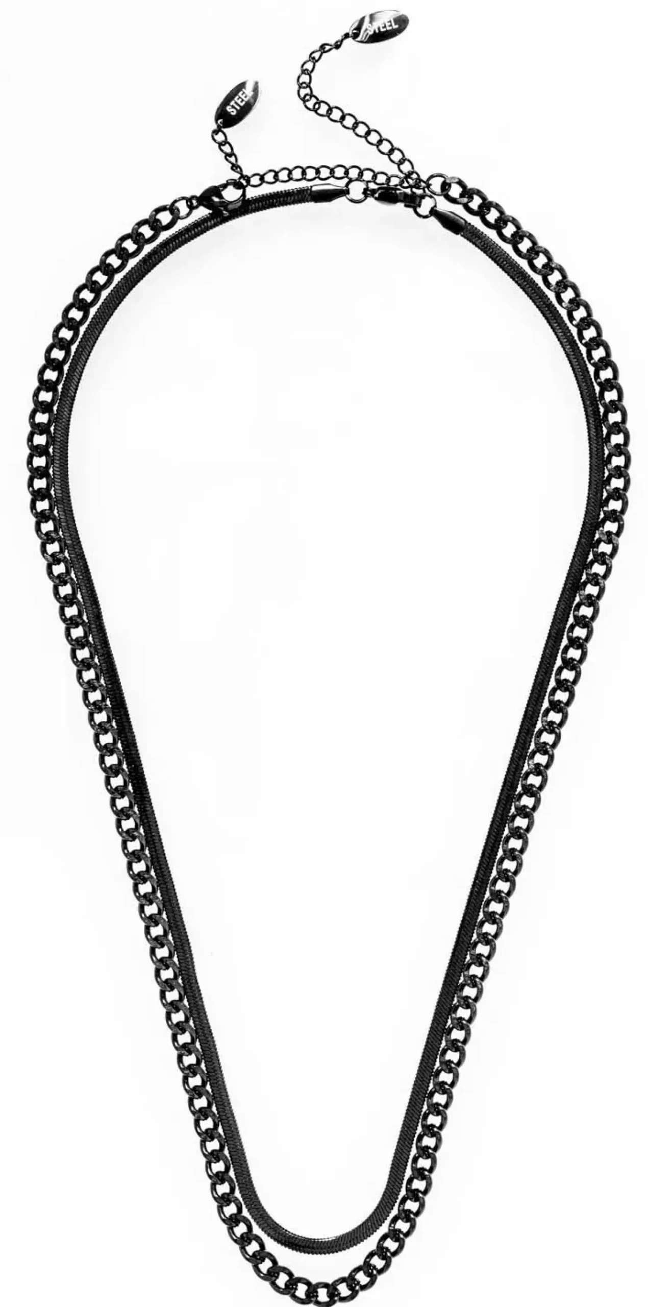 Bijou Brigitte Layering-Ketten|Wasserfester Schmuck>Herren Layering Kette - Perfect Black schwarz