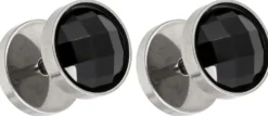 Bijou Brigitte Ohrstecker|Herrenohrringe>Herren Ohrstecker - Black Sparkle schwarz, silber