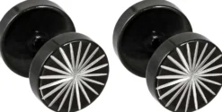 Bijou Brigitte Wasserfester Schmuck|Edelstahlohrringe>Herren Ohrstecker - Black Star schwarz