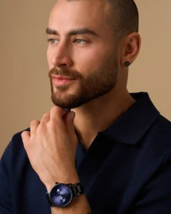 Bijou Brigitte Wasserfester Schmuck|Edelstahlohrringe>Herren Ohrstecker - Black Wonders grau
