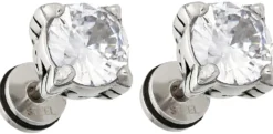 Bijou Brigitte Ohrstecker|Herrenohrringe>Herren Ohrstecker - Bold Shine silber