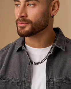Bijou Brigitte Creolen|Herrenohrringe>Herren Ohrstecker - Mr. Black schwarz