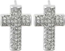 Bijou Brigitte Ohrstecker|Herrenohrringe>Herren Ohrstecker - Sparkling Cross silber