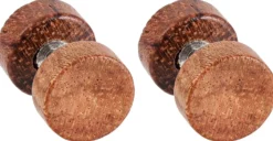 Bijou Brigitte Herrenohrringe|Ohrstecker>Herren Ohrstecker – Wood Circle braun