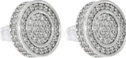 Bijou Brigitte Herrenohrringe|Ohrstecker>Herren Ohrstecker - Zirconia Circle silber