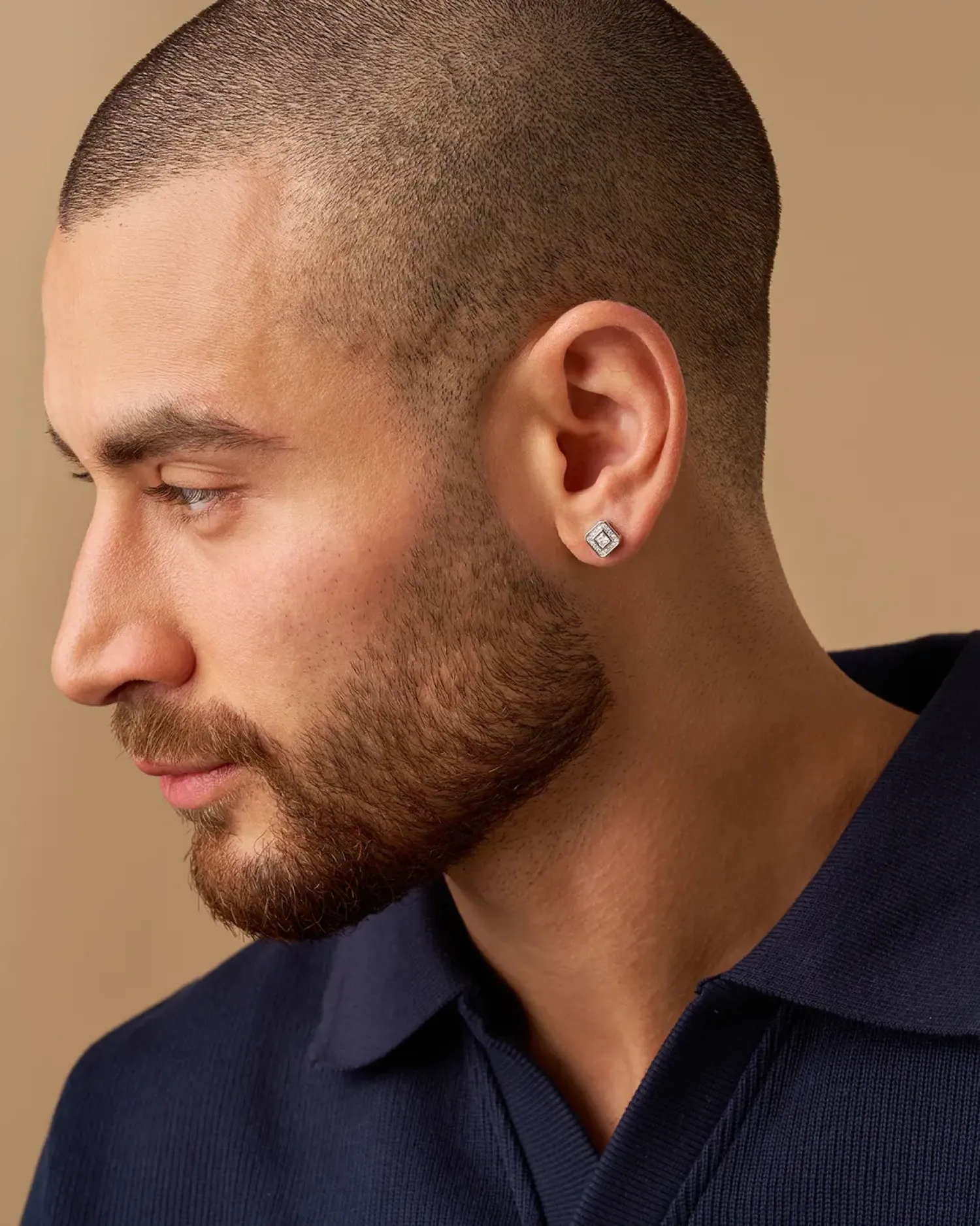 Bijou Brigitte Herrenohrringe>Herren Ohrstecker - Zirconia Shapes silber