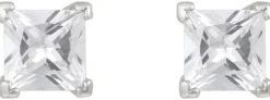 Bijou Brigitte Basics|Herrenohrringe>Herren Ohrstecker - Zirkonia Mann silber