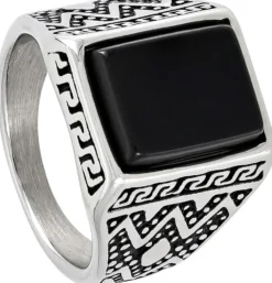 Bijou Brigitte Wasserfester Schmuck|Herrenringe>Herren Ring - Black Shine schwarz, silber