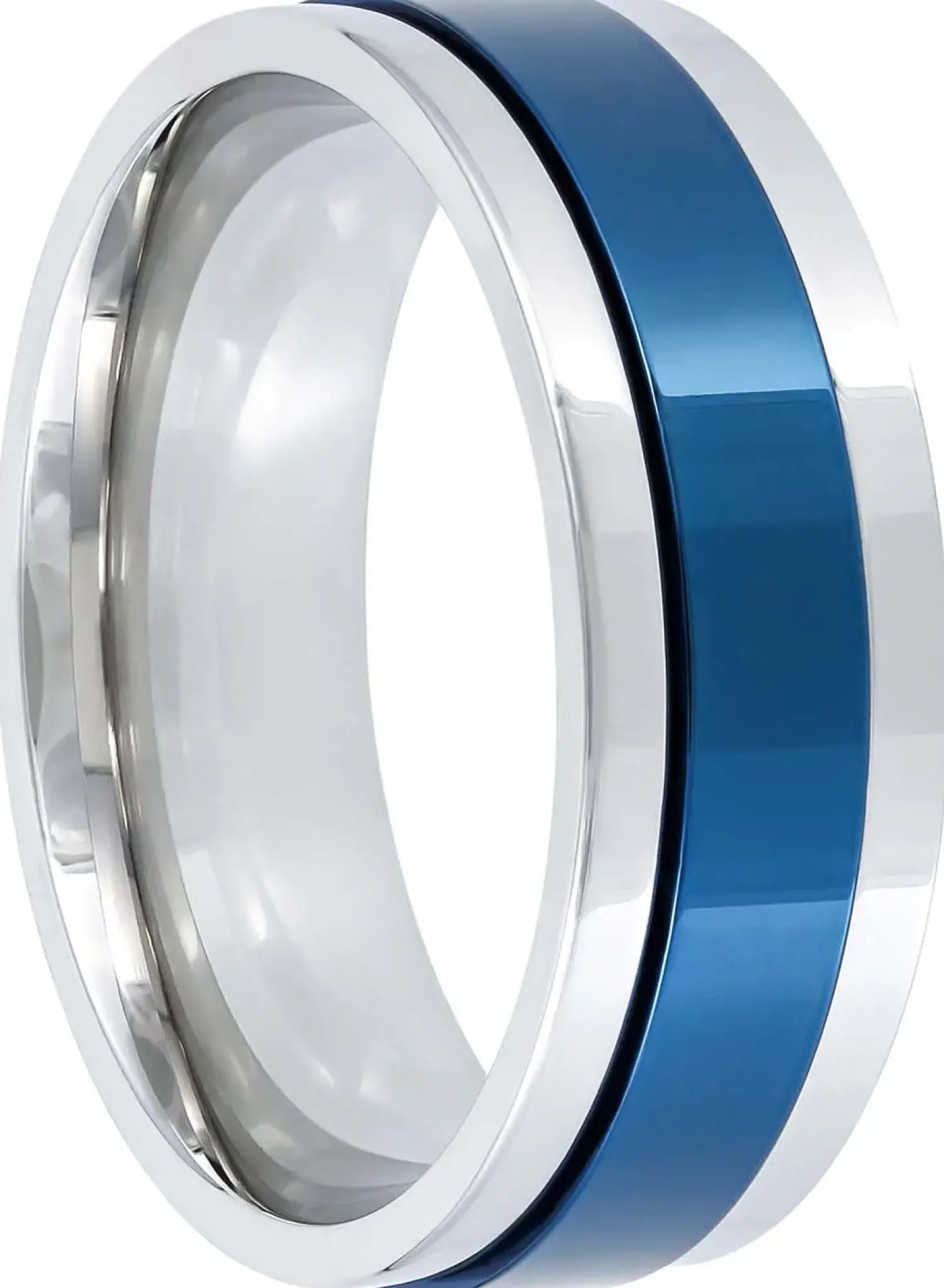 Bijou Brigitte Wasserfester Schmuck|Herrenringe>Herren Ring - Blue Glow blau, silber