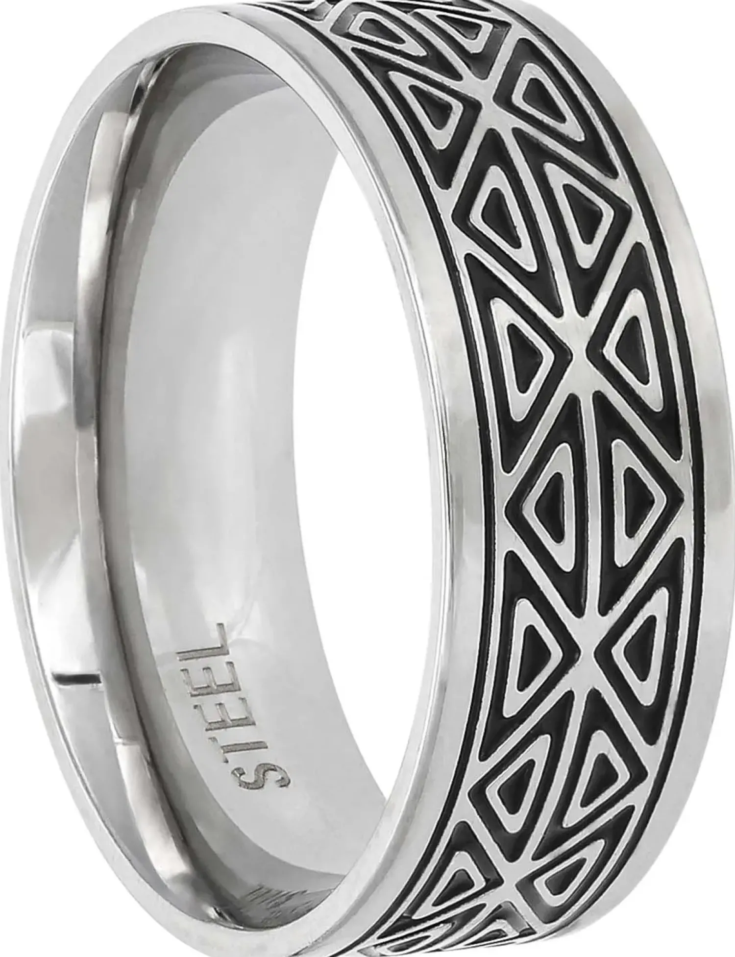 Bijou Brigitte Wasserfester Schmuck|Herrenringe>Herren Ring - Casual Silver schwarz, silber
