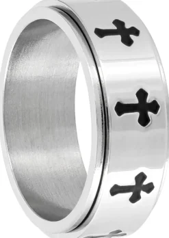Bijou Brigitte Wasserfester Schmuck|Herrenringe>Herren Ring - Clean Cross silber
