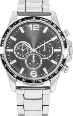 Bijou Brigitte Uhren>Herren Uhr - Royal Black silber, schwarz