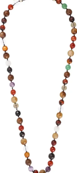 Bijou Brigitte Boho-Schmuck|Bunter Schmuck>Kette - Agate Balls mehrfarbig