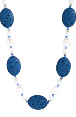 Bijou Brigitte Boho-Schmuck>Kette - Arctic Lava blau