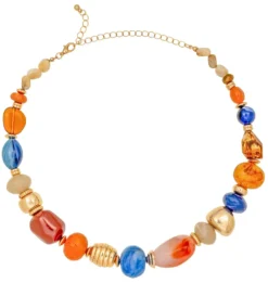 Bijou Brigitte Statement-Ketten>Kette - Beaded Blues braun, blau