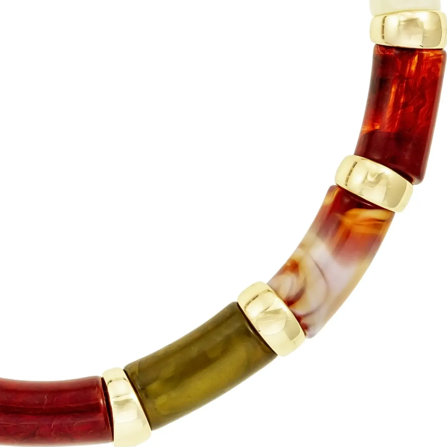 Bijou Brigitte Statement-Ketten>Kette - Beautiful Gleam beige, braun, rot